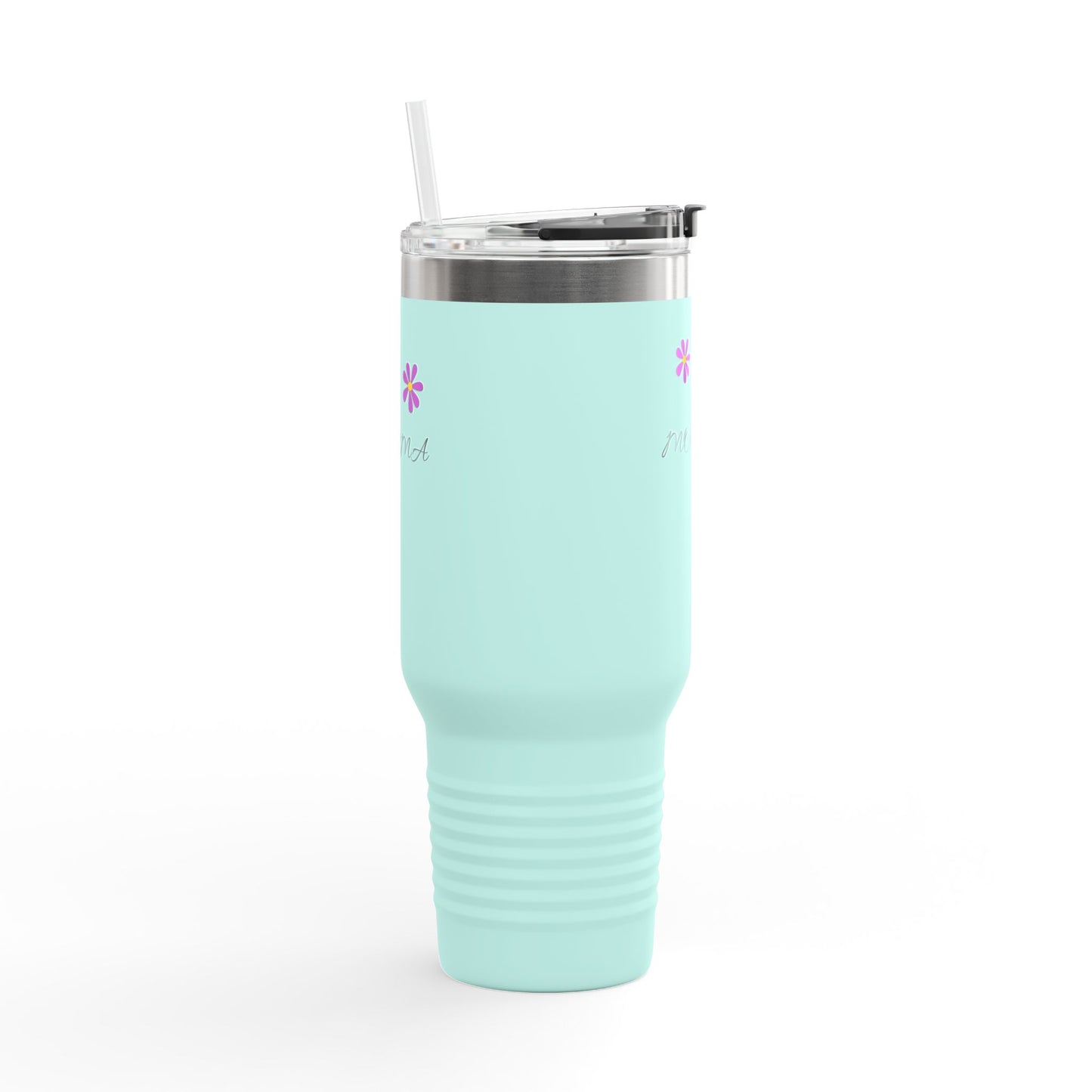 Personalized Insulated Travel Mug - 40oz, Perfect Gift for Moms with Floral Design