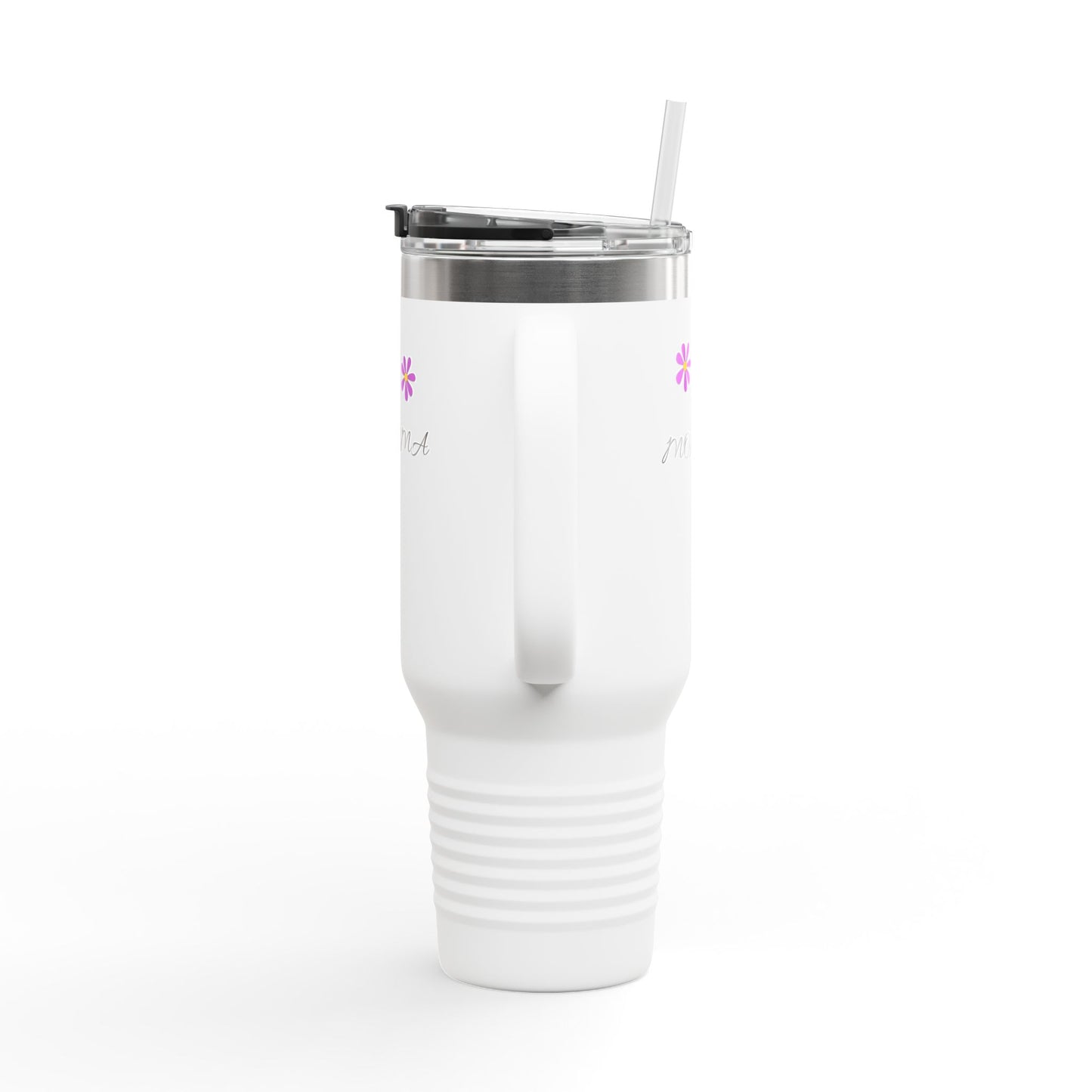 Personalized Insulated Travel Mug - 40oz, Perfect Gift for Moms with Floral Design