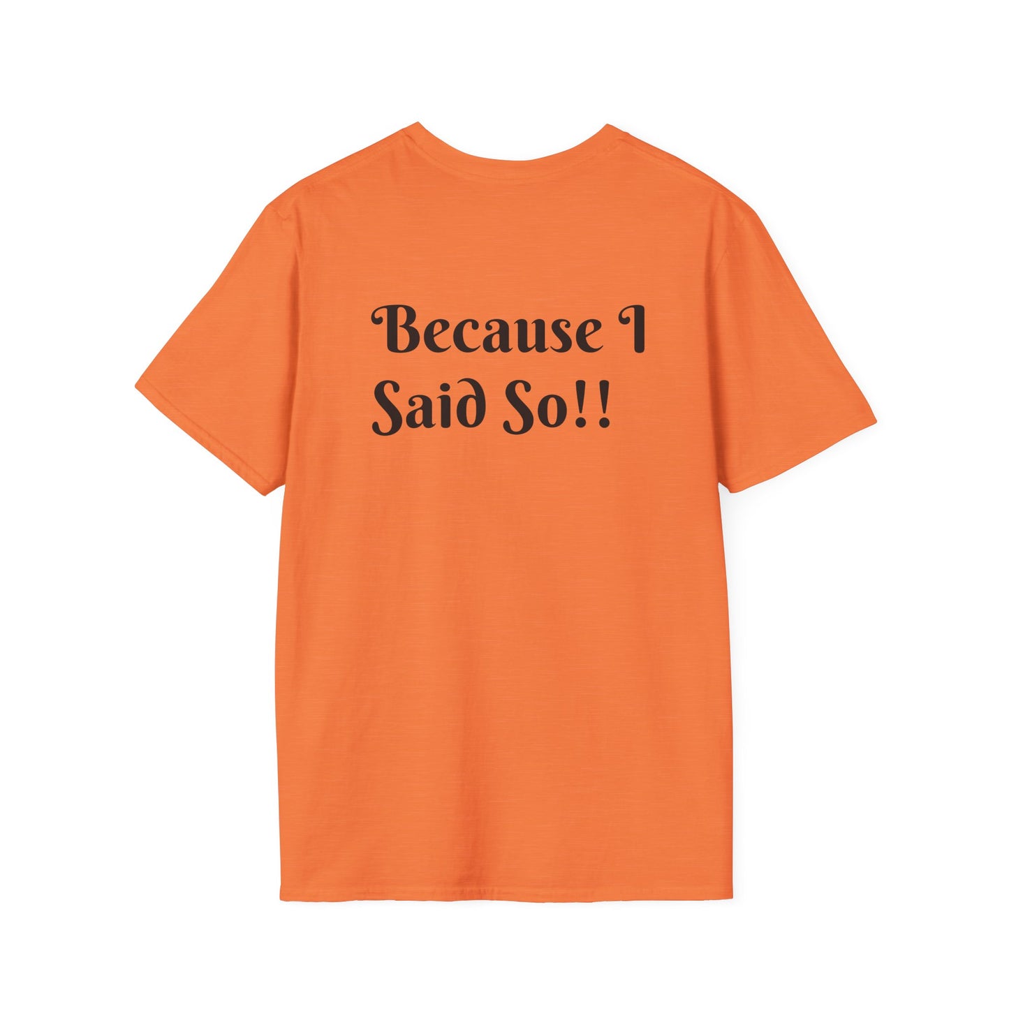 Funny Grandma Quote Unisex Softstyle T-Shirt – 'Why???' & 'Because I Said So!!'