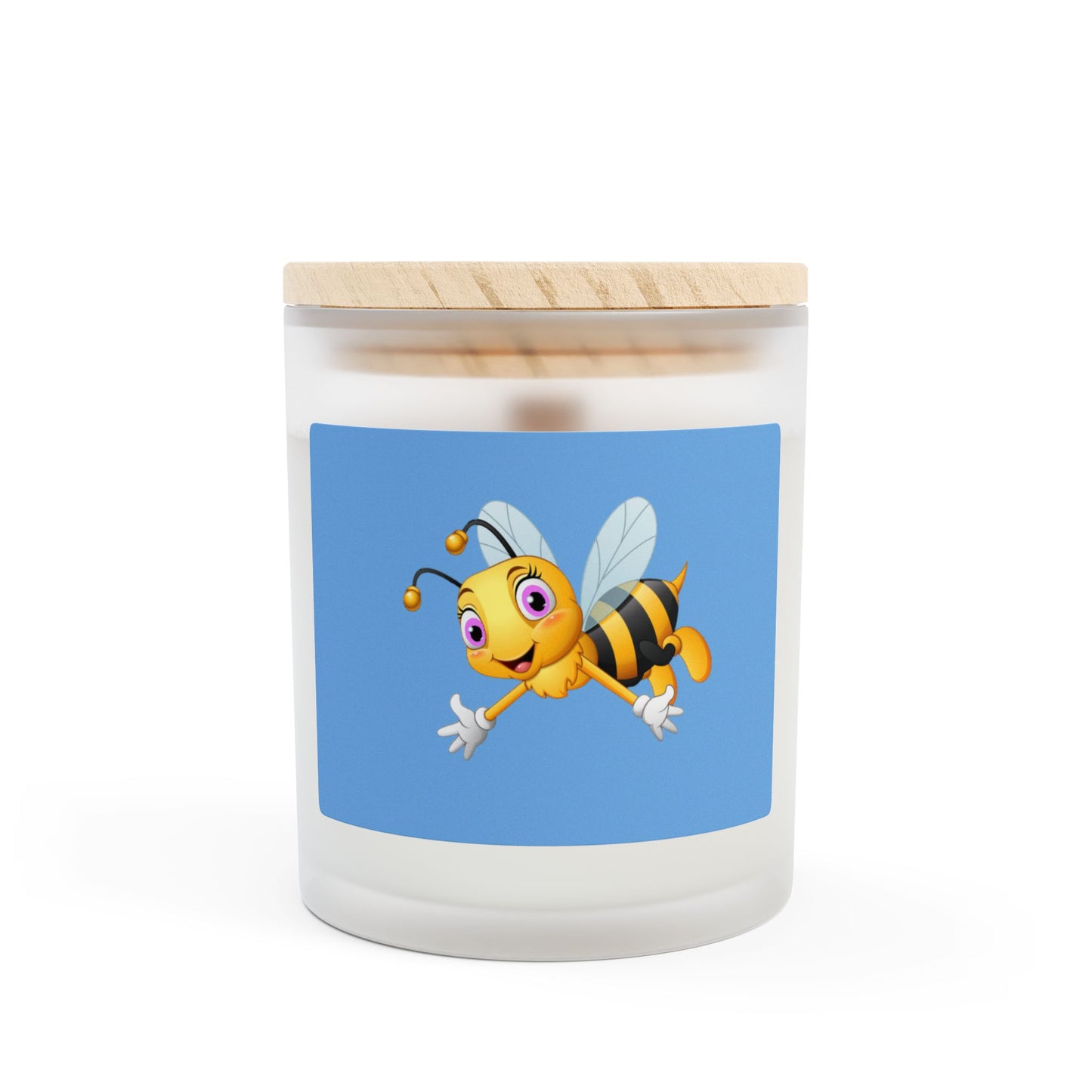 Whimsical Bee Candle - 11oz Frosted Glass