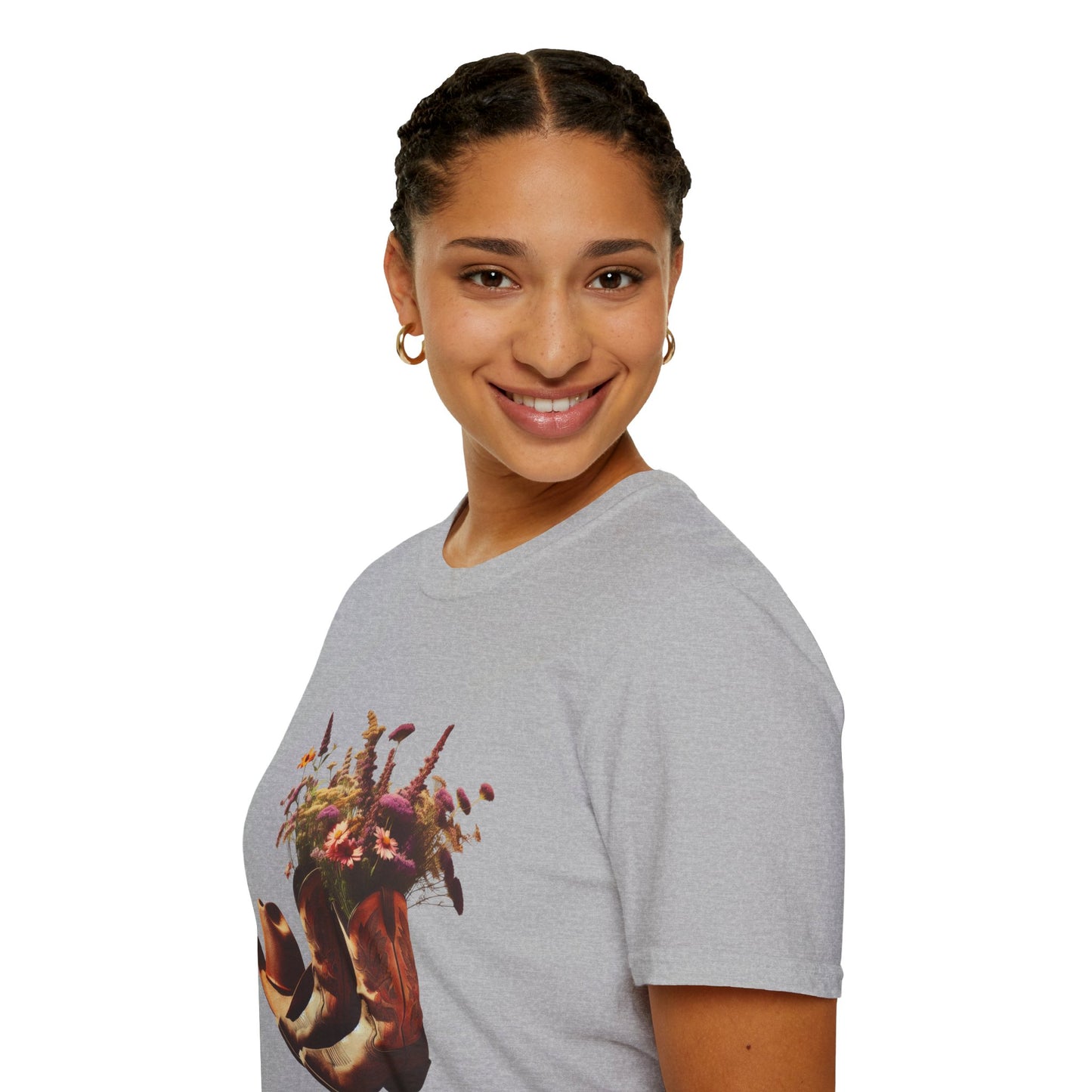Maid of Honor Gift, Floral Western Tee, Country Wedding Shirt, Unisex Casual Wear