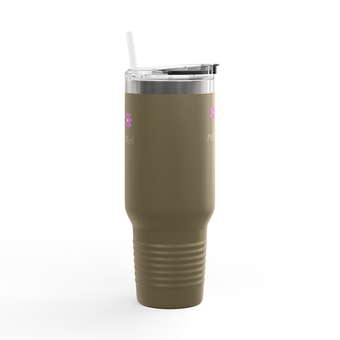 Personalized Insulated Travel Mug - 40oz, Perfect Gift for Moms with Floral Design