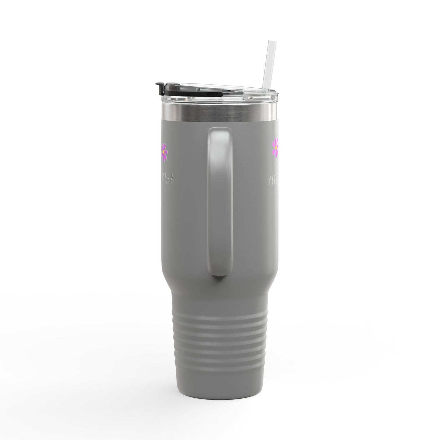 Personalized Insulated Travel Mug - 40oz, Perfect Gift for Moms with Floral Design