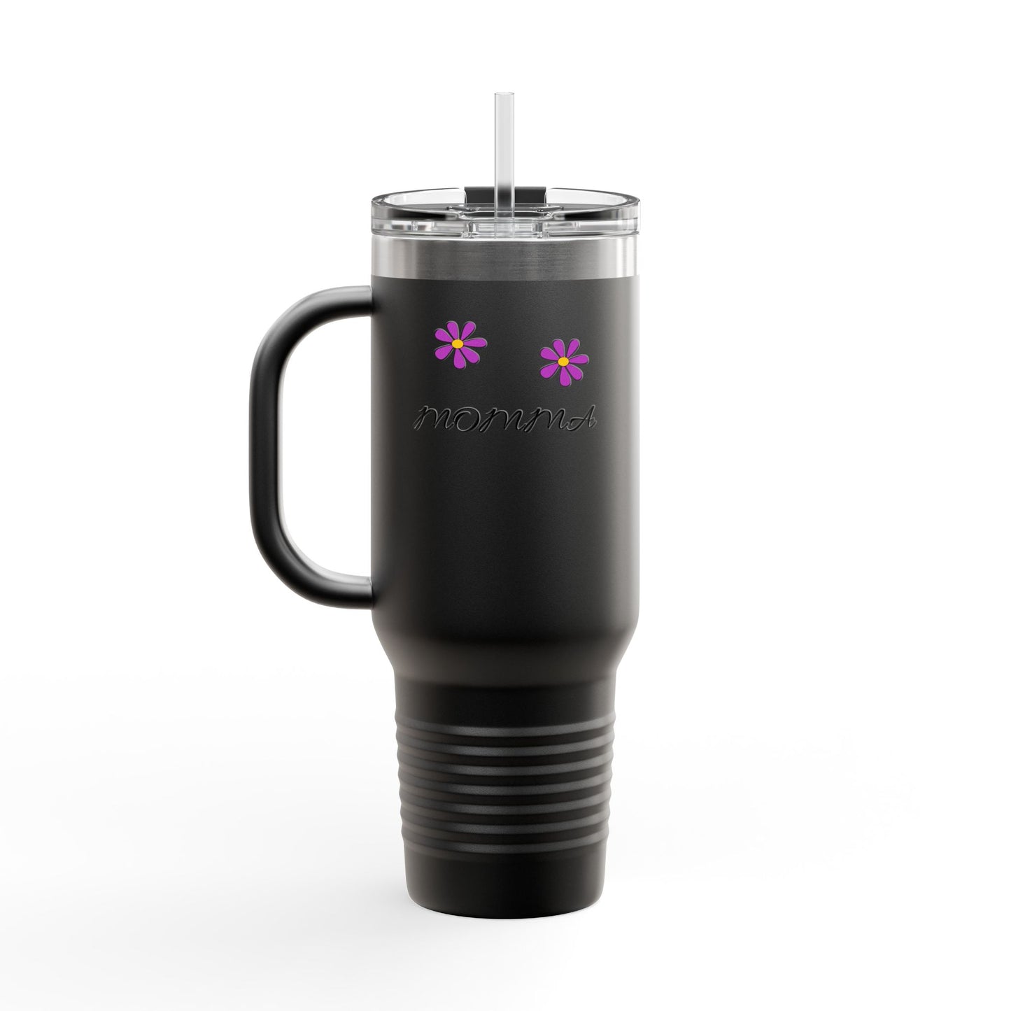 Personalized Insulated Travel Mug - 40oz, Perfect Gift for Moms with Floral Design