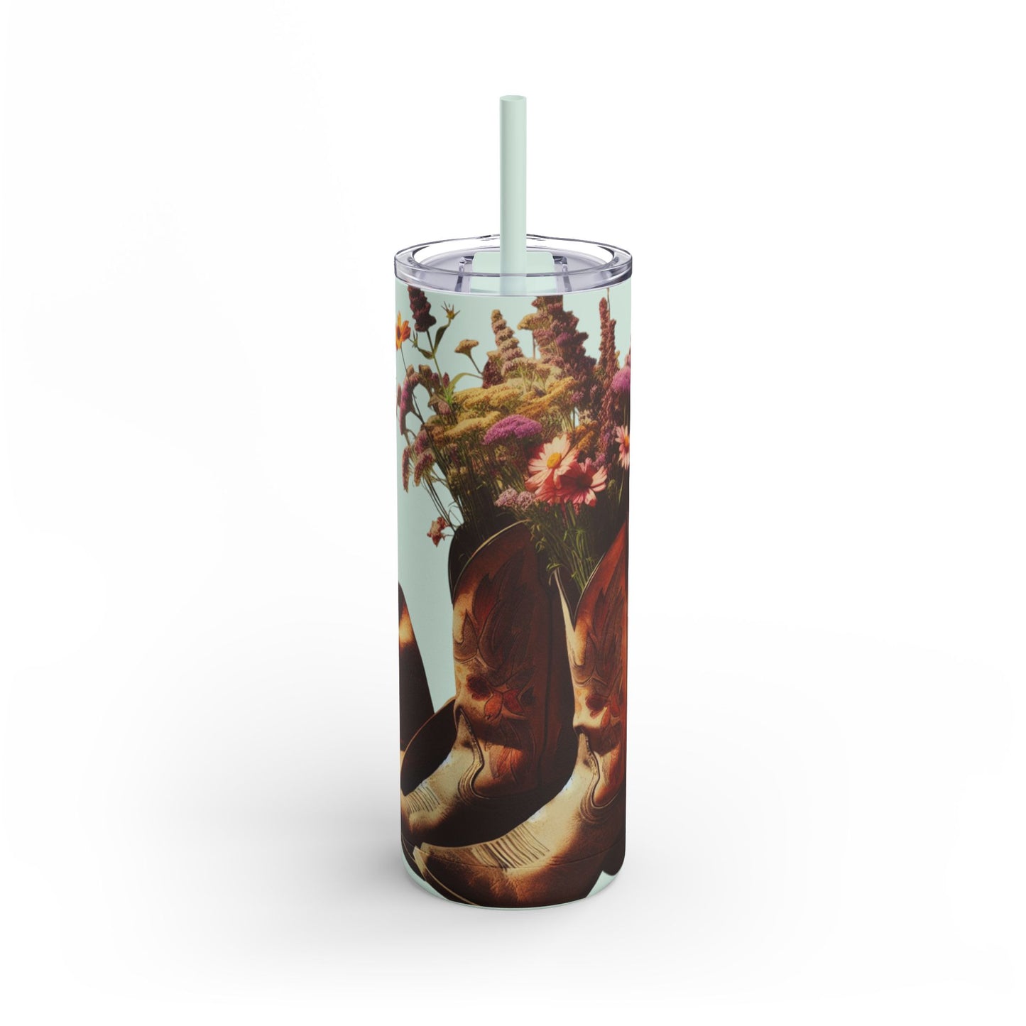 Bohemian Floral Tumbler, 20oz Cold Drink Cup with Straw, Perfect for Gifts, Home Decor, Eco-Friendly, Summer Vibes, Travel Mug