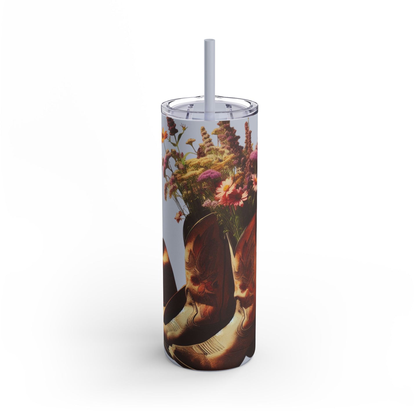 Bohemian Floral Tumbler, 20oz Cold Drink Cup with Straw, Perfect for Gifts, Home Decor, Eco-Friendly, Summer Vibes, Travel Mug