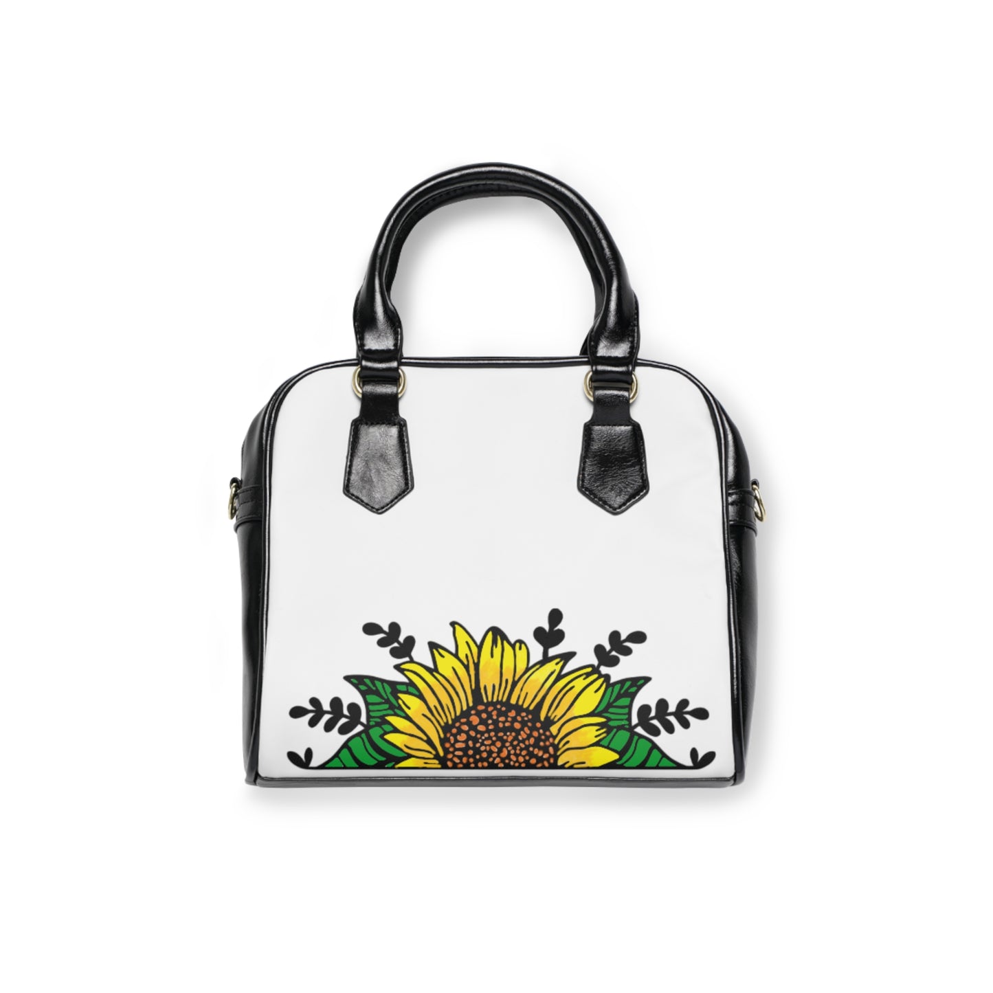 Sunny Floral Shoulder Handbag - Stylish Sunflower Design
