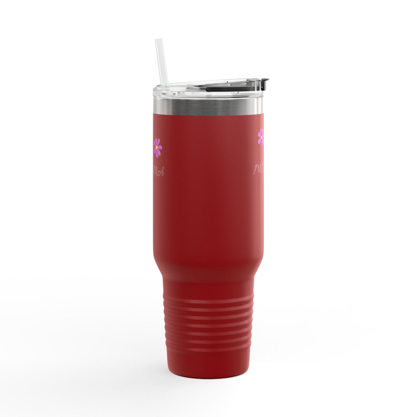 Personalized Insulated Travel Mug - 40oz, Perfect Gift for Moms with Floral Design