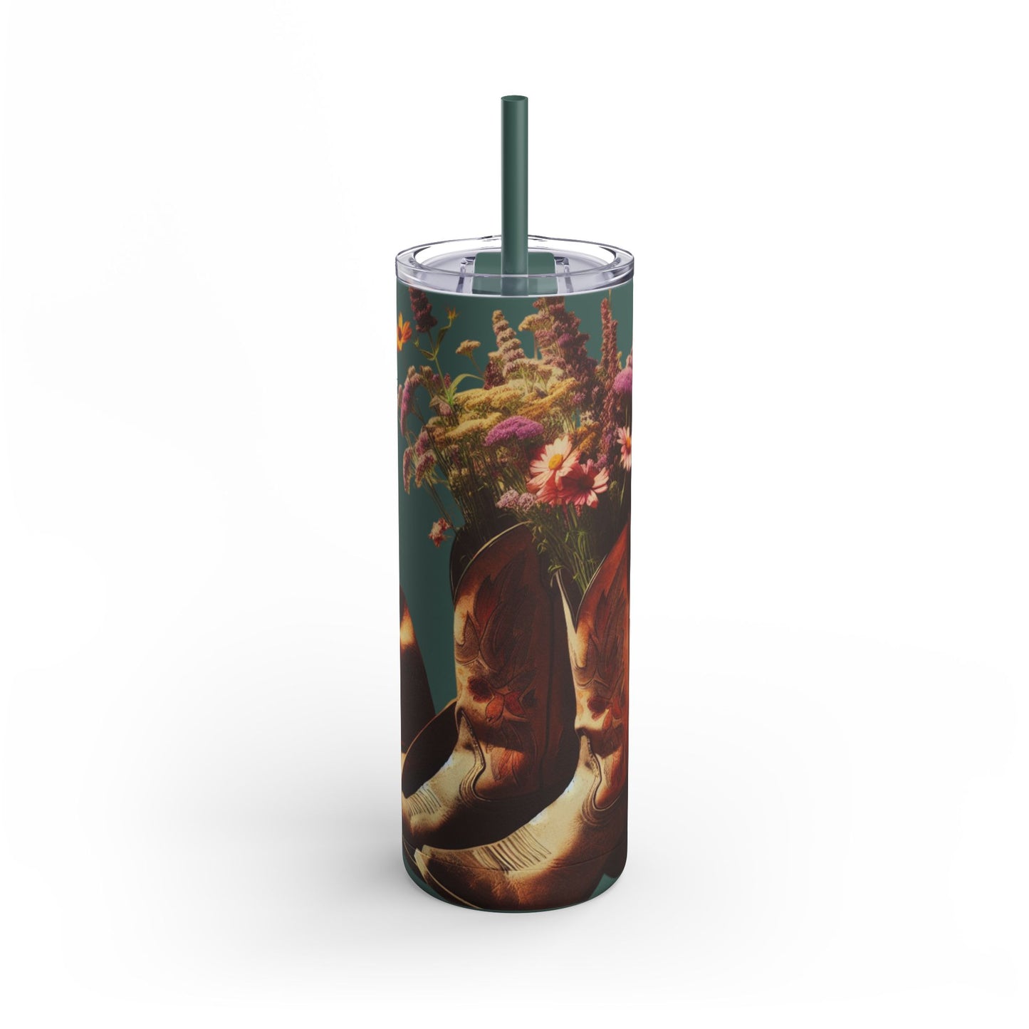Bohemian Floral Tumbler, 20oz Cold Drink Cup with Straw, Perfect for Gifts, Home Decor, Eco-Friendly, Summer Vibes, Travel Mug
