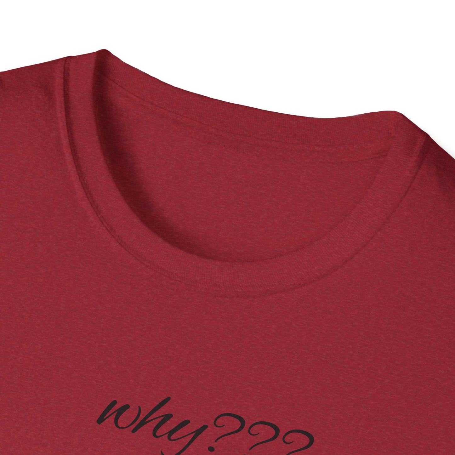 Funny Grandma Quote Unisex Softstyle T-Shirt – 'Why???' & 'Because I Said So!!'