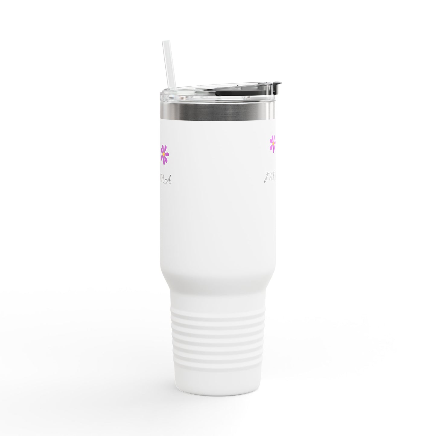 Personalized Insulated Travel Mug - 40oz, Perfect Gift for Moms with Floral Design