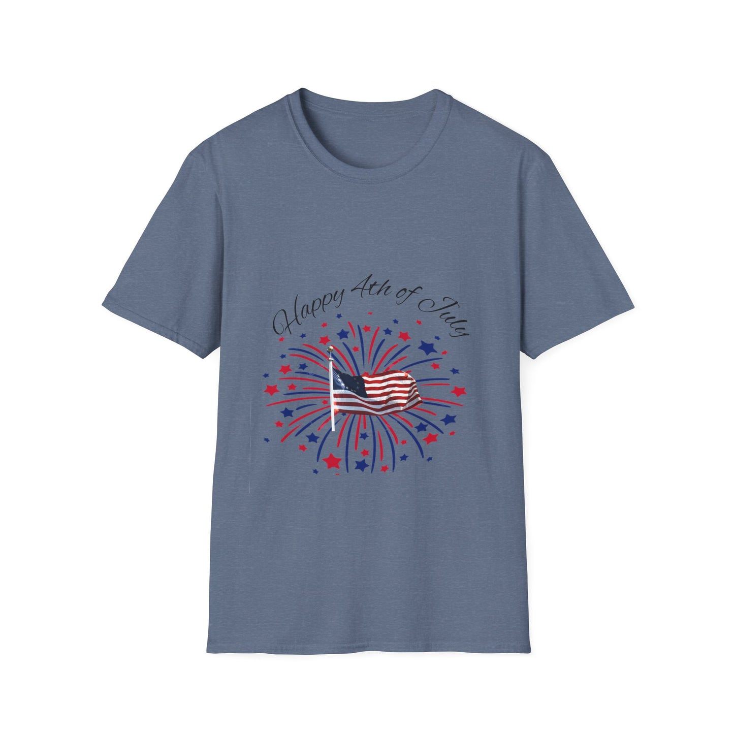 Patriotic 4th of July T-Shirt, Unisex Tee, Independence Day Shirt, Fireworks Graphic Tee, American Flag Shirt