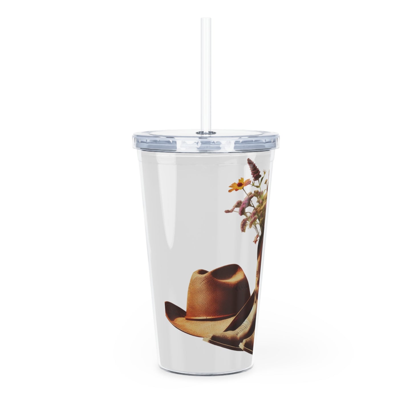 Western Floral Tumbler, Cowboy Boots Cup, Rustic Decor, Stylish Drinkware, Farmhouse Gift, Country Life