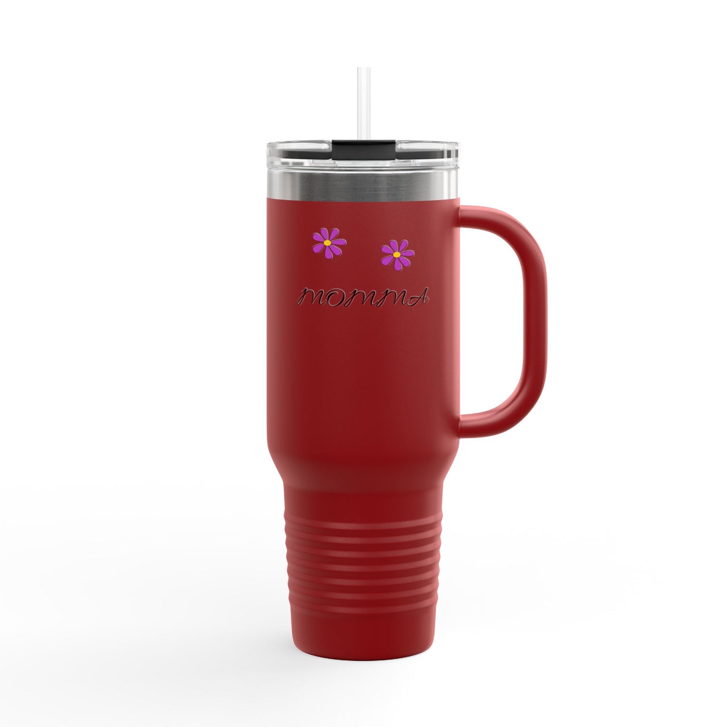 Personalized Insulated Travel Mug - 40oz, Perfect Gift for Moms with Floral Design