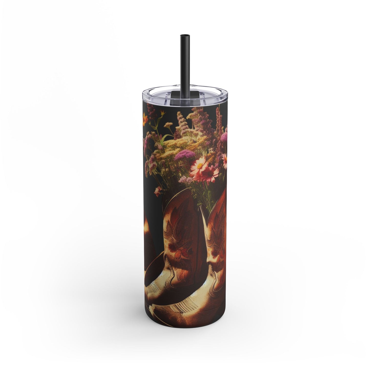 Bohemian Floral Tumbler, 20oz Cold Drink Cup with Straw, Perfect for Gifts, Home Decor, Eco-Friendly, Summer Vibes, Travel Mug