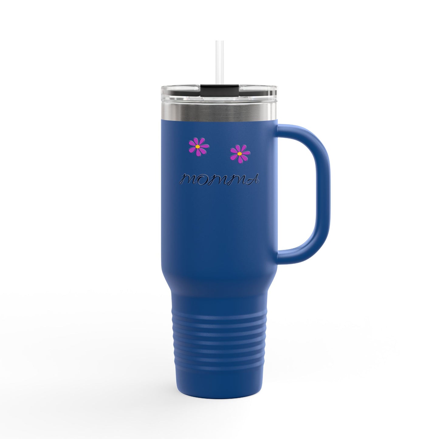 Personalized Insulated Travel Mug - 40oz, Perfect Gift for Moms with Floral Design