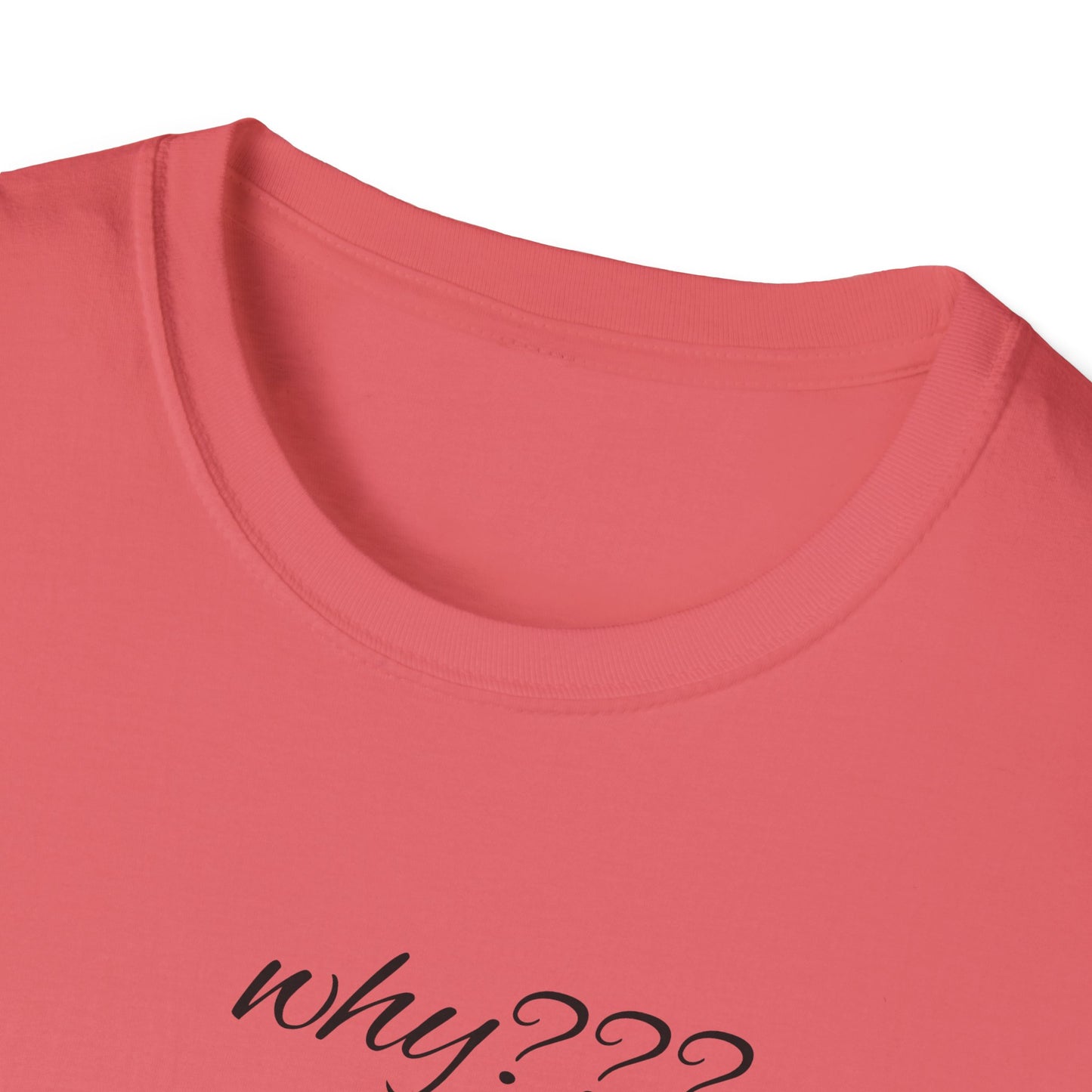 Funny Grandma Quote Unisex Softstyle T-Shirt – 'Why???' & 'Because I Said So!!'