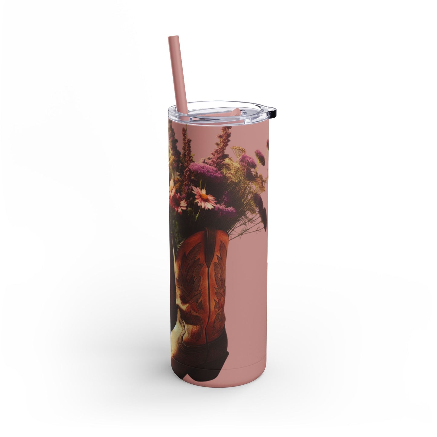 Bohemian Floral Tumbler, 20oz Cold Drink Cup with Straw, Perfect for Gifts, Home Decor, Eco-Friendly, Summer Vibes, Travel Mug