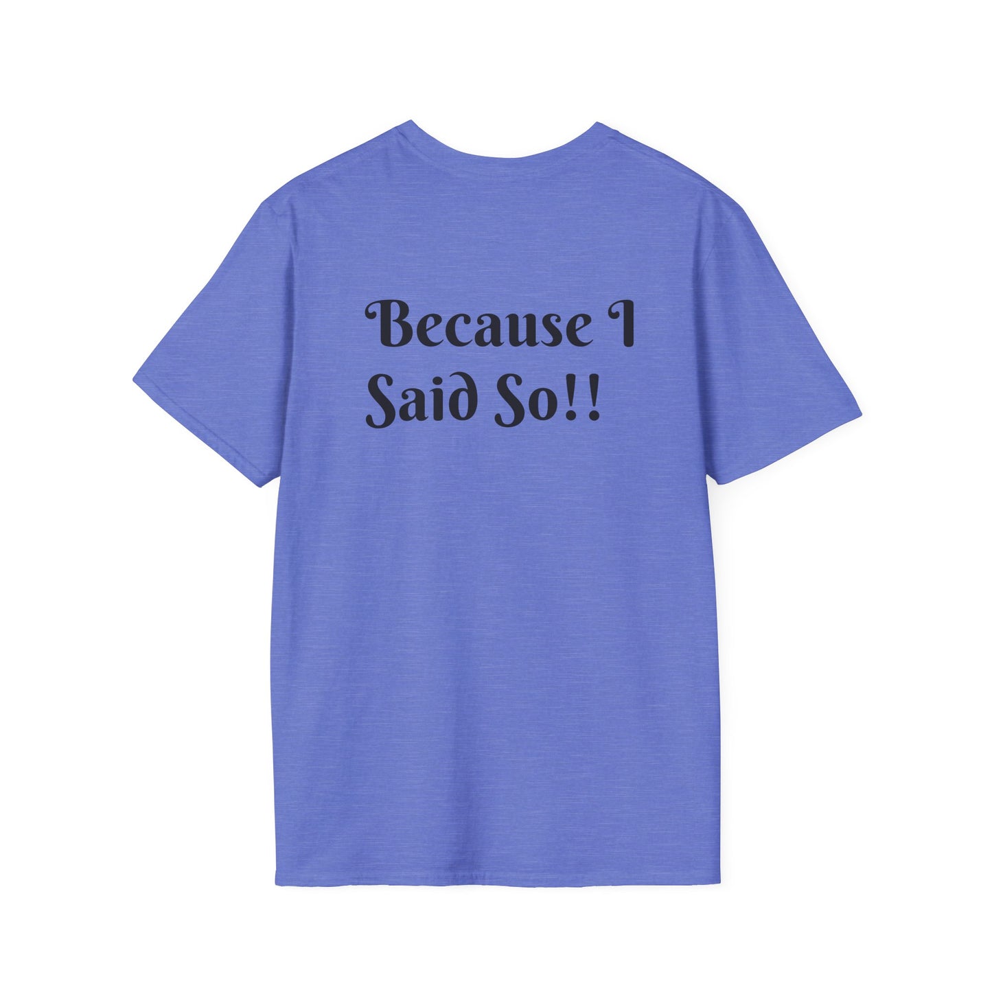 Funny Grandma Quote Unisex Softstyle T-Shirt – 'Why???' & 'Because I Said So!!'