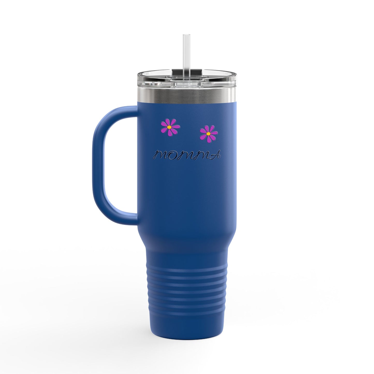 Personalized Insulated Travel Mug - 40oz, Perfect Gift for Moms with Floral Design