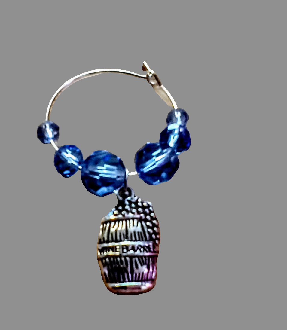 Barrel wine charms