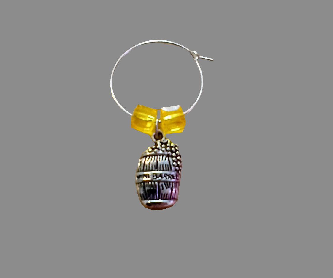 Barrel wine charms