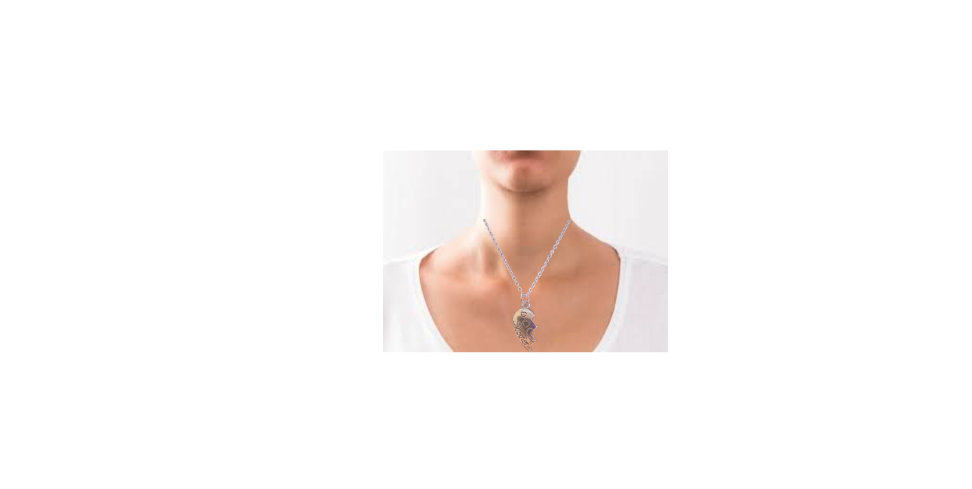 Mother/Daughter heart pendant