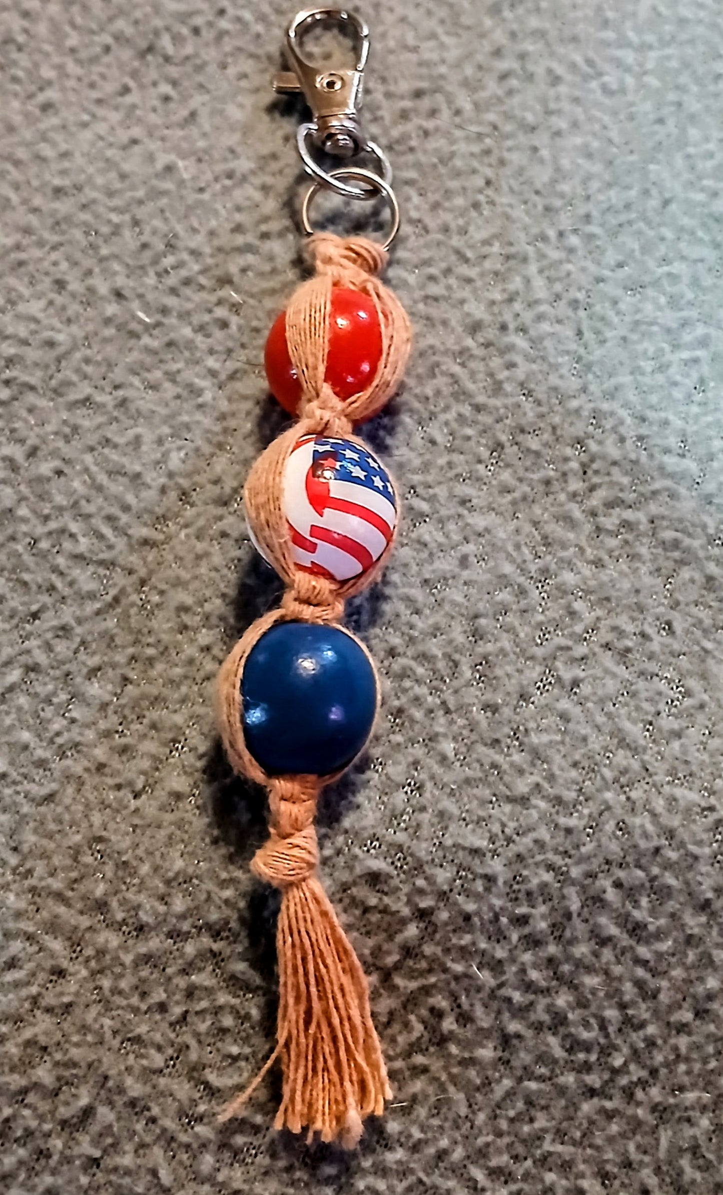 American Flag Keychain