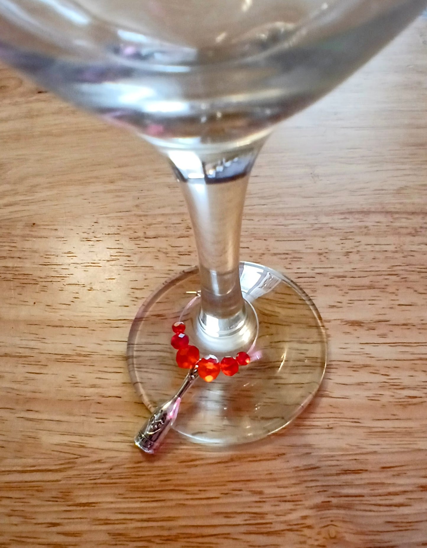 Strawberry wine glass charm