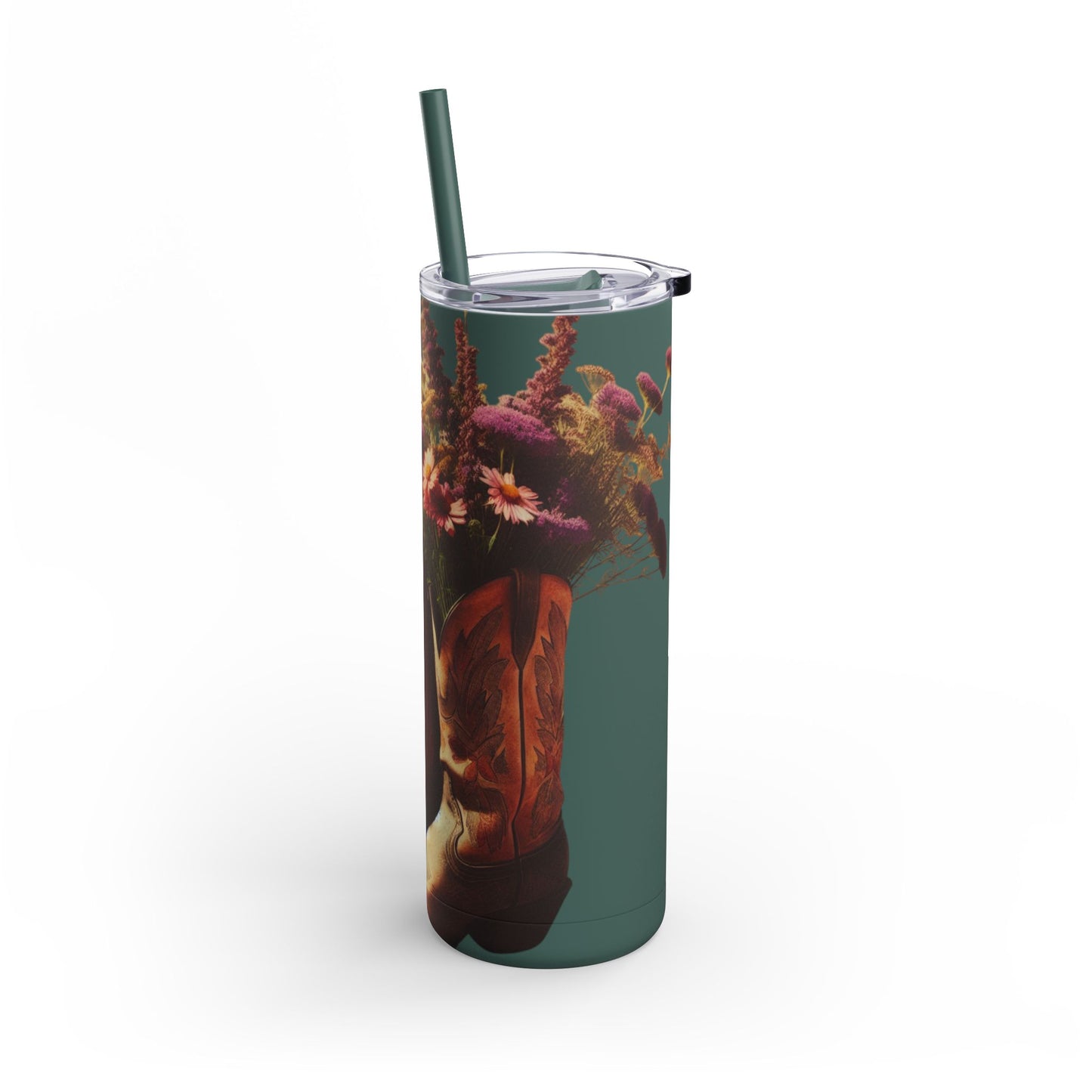 Bohemian Floral Tumbler, 20oz Cold Drink Cup with Straw, Perfect for Gifts, Home Decor, Eco-Friendly, Summer Vibes, Travel Mug