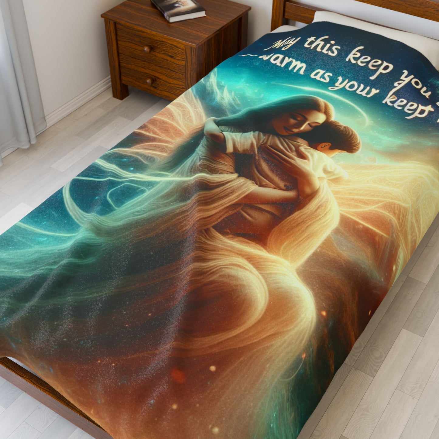 Enchanting Velveteen Plush Blanket - Cozy Gift for Warm Hugs and Love