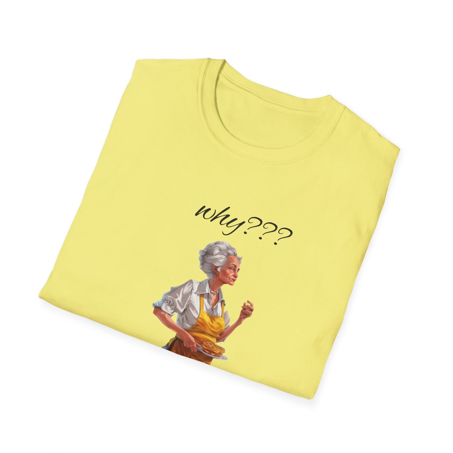 Funny Grandma Quote Unisex Softstyle T-Shirt – 'Why???' & 'Because I Said So!!'