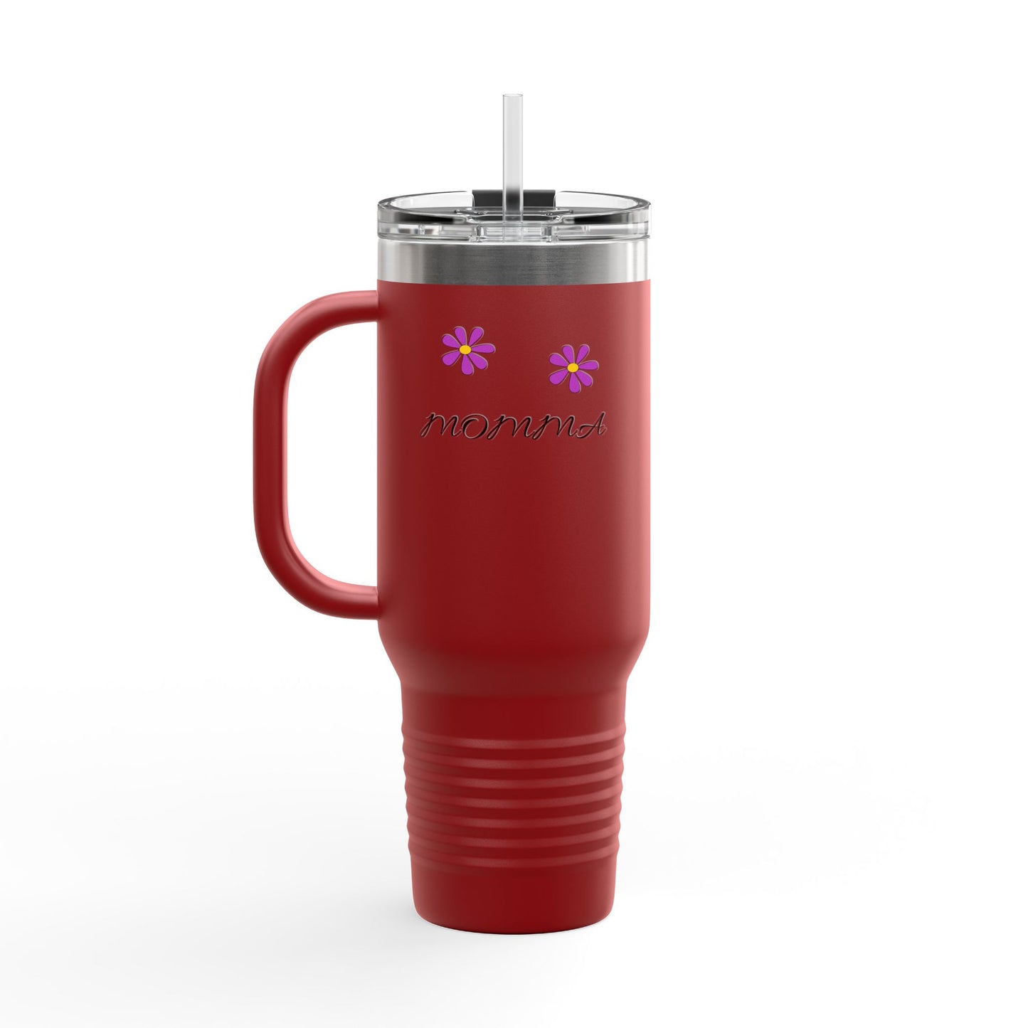 Personalized Insulated Travel Mug - 40oz, Perfect Gift for Moms with Floral Design