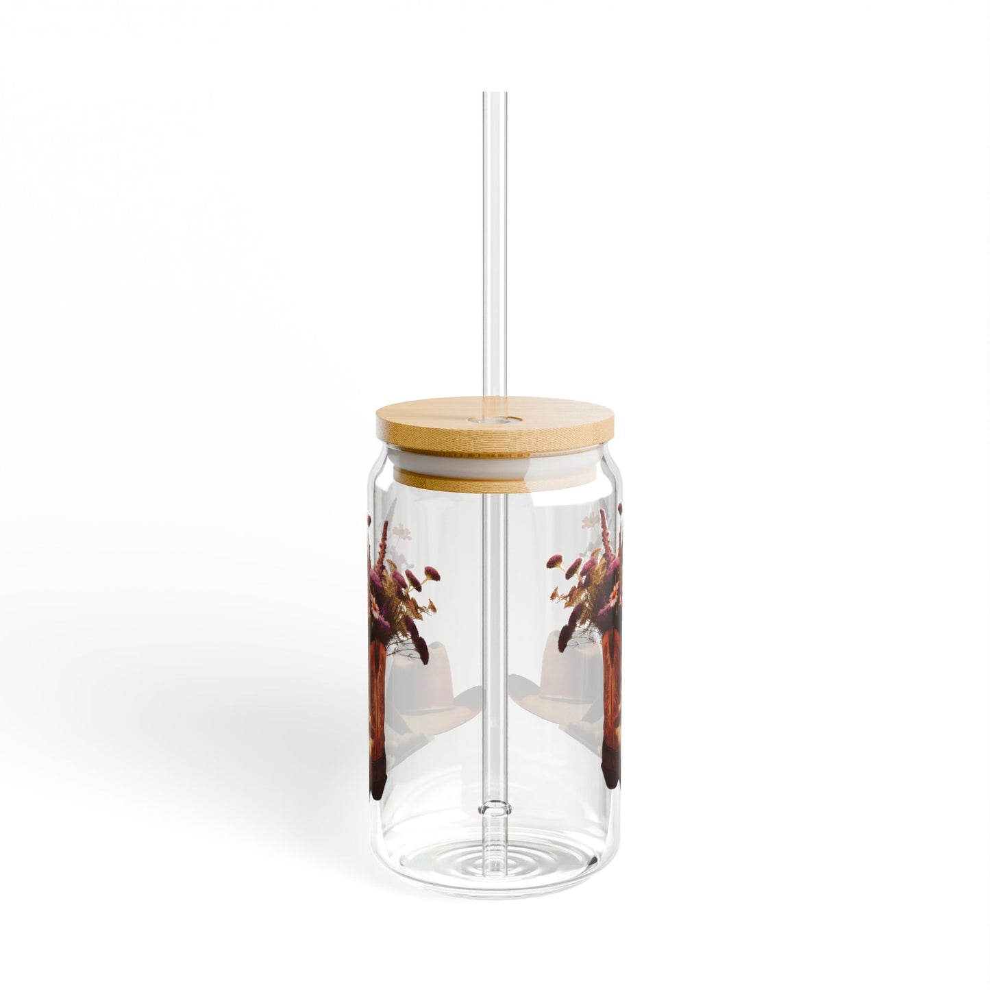 Stylish Floral Sipper Glass | Eco-Friendly Drinkware | Perfect for Home, Parties, Gifts | Ideal for Summer Parties, Weddings, or Anytime Use