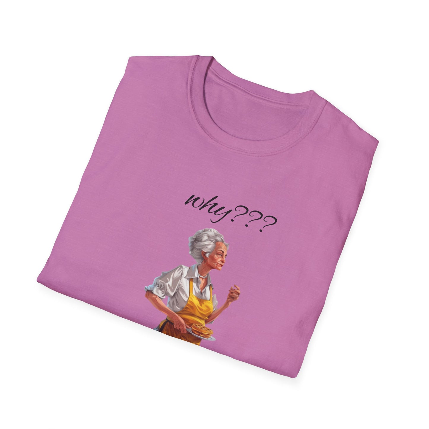 Funny Grandma Quote Unisex Softstyle T-Shirt – 'Why???' & 'Because I Said So!!'