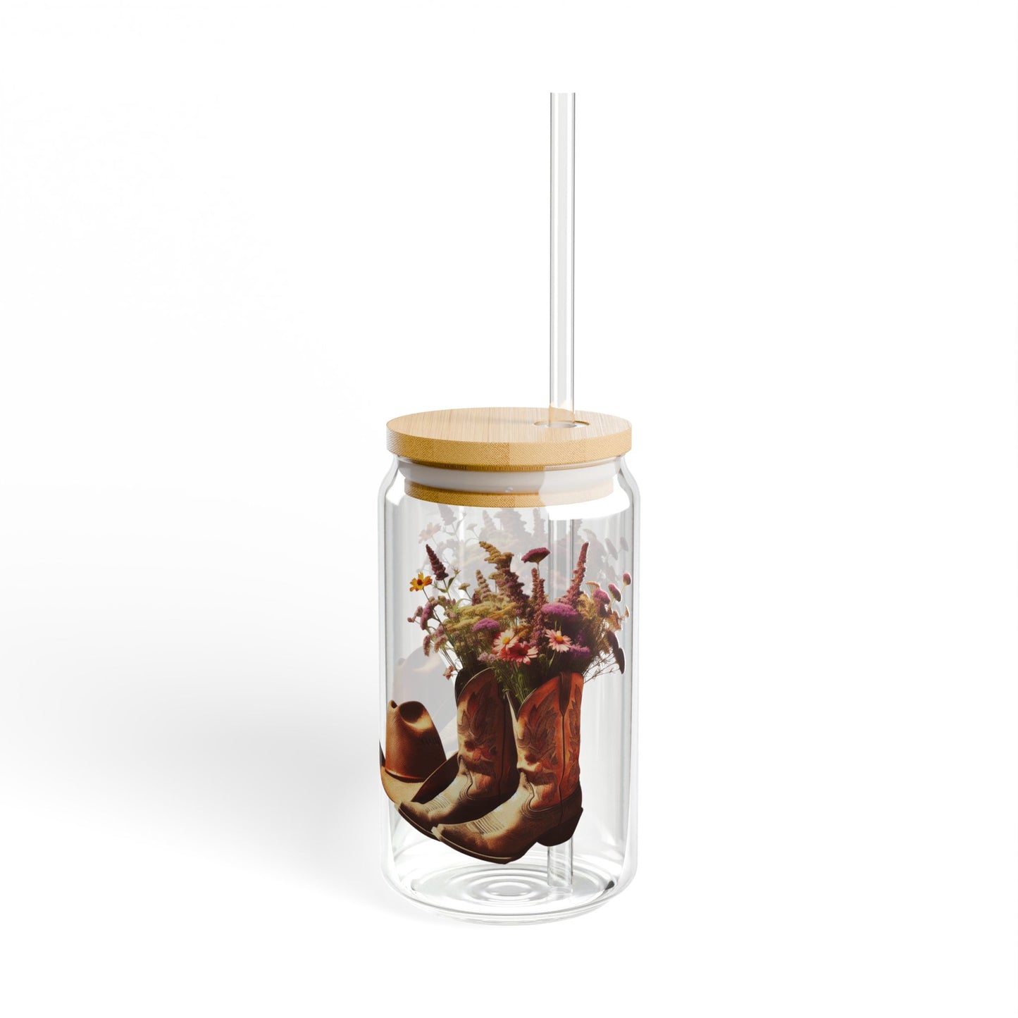 Stylish Floral Sipper Glass | Eco-Friendly Drinkware | Perfect for Home, Parties, Gifts | Ideal for Summer Parties, Weddings, or Anytime Use
