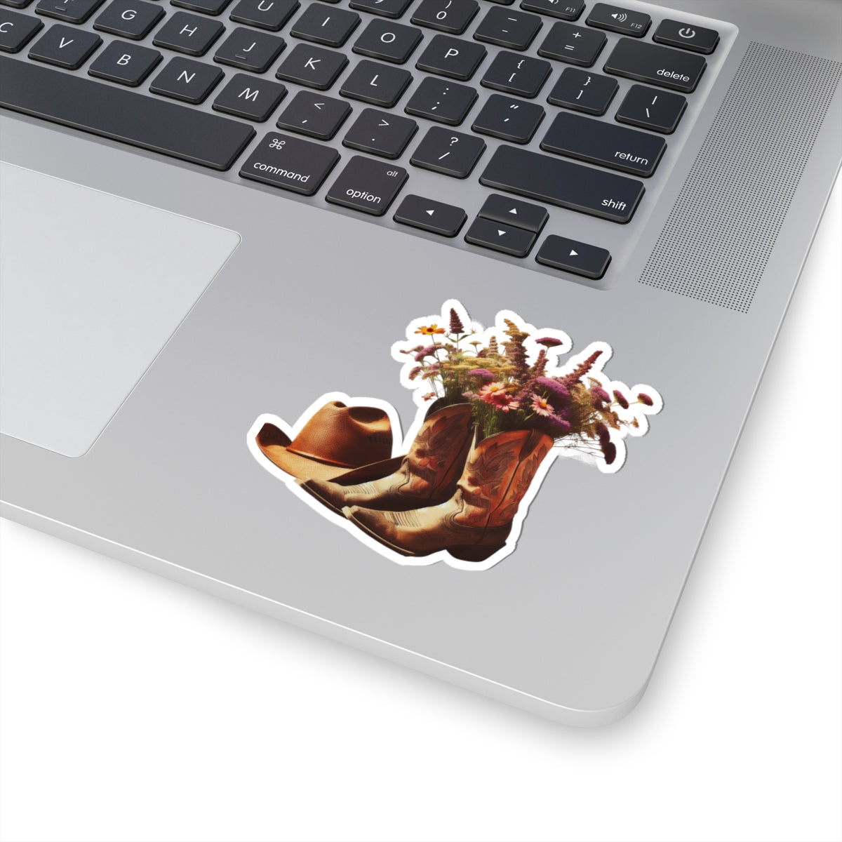 Rustic Cowboy Hat and Boot Stickers, Vintage Western Décor, Floral Cowgirl Art, Perfect for Journals, Laptops, Gifts