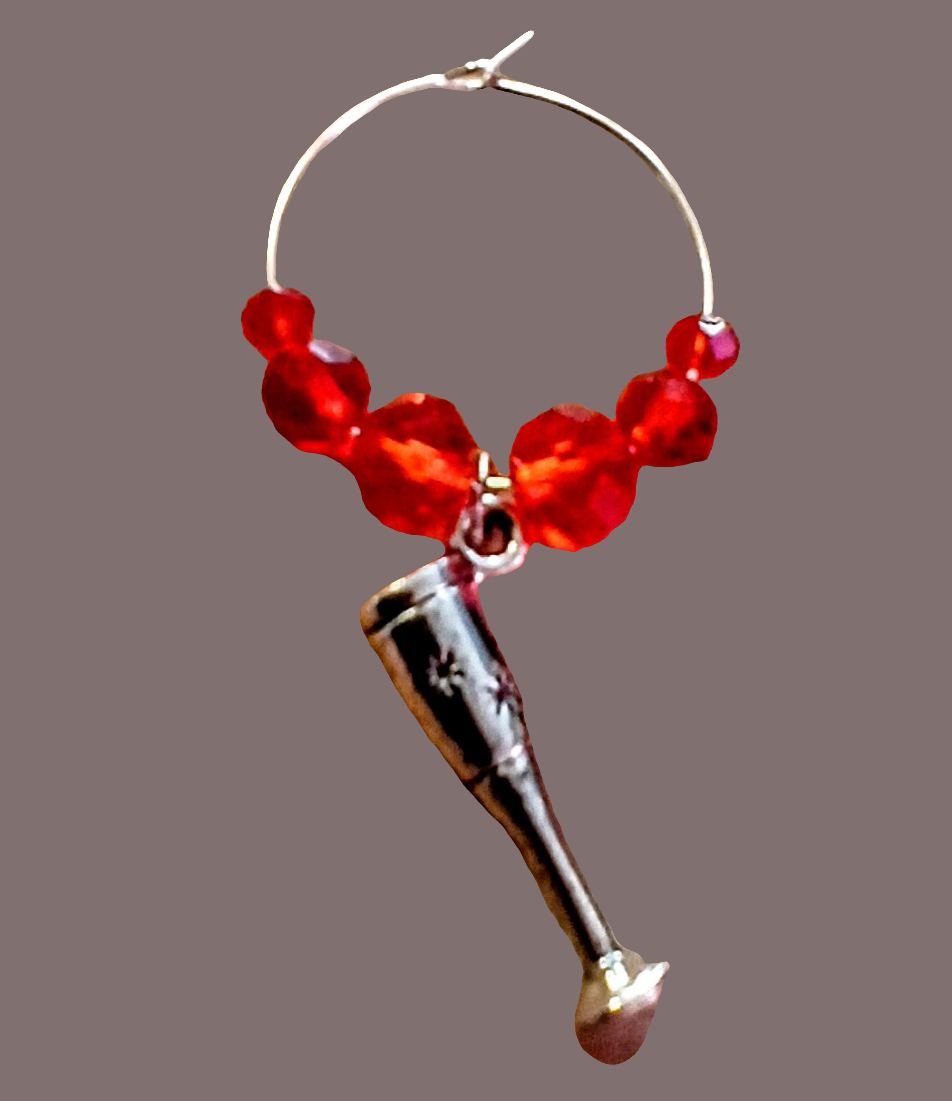 Starry glass wine charm