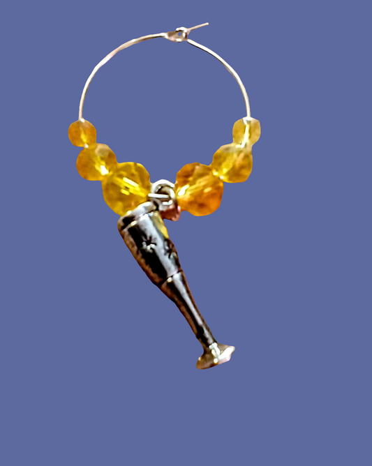 Starry glass wine charm