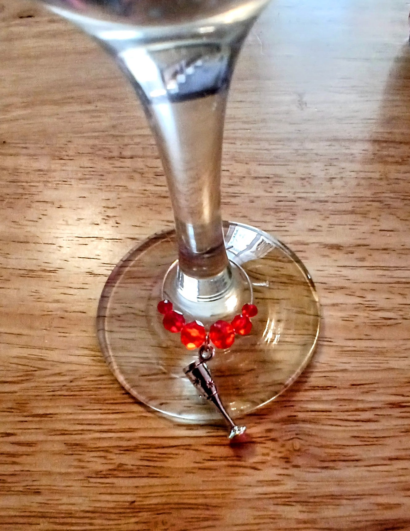 Starry glass wine charm